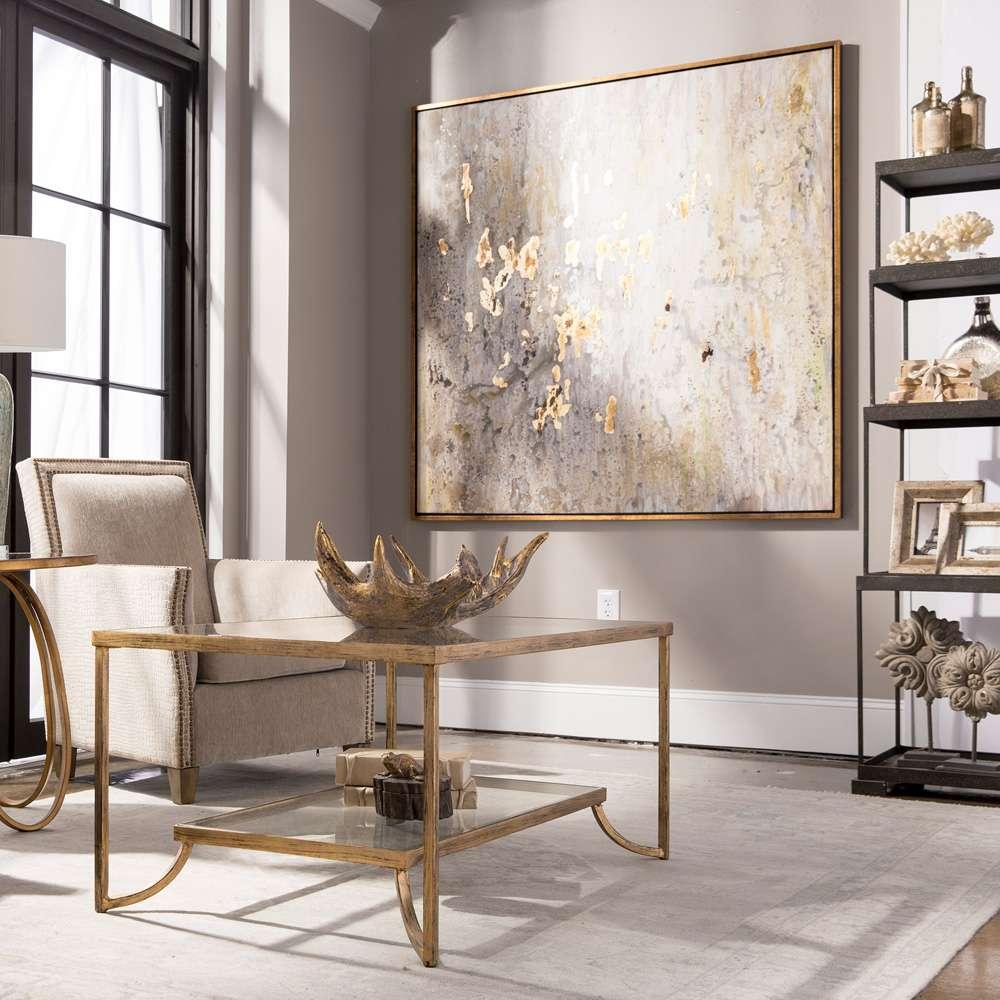 Uttermost - Golden Raindrops Modern Abstract Art - 34362 veiw 2