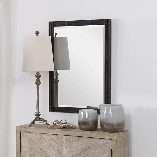 Uttermost - Gower Aged Black Vanity Mirror - 09485 veiw 2