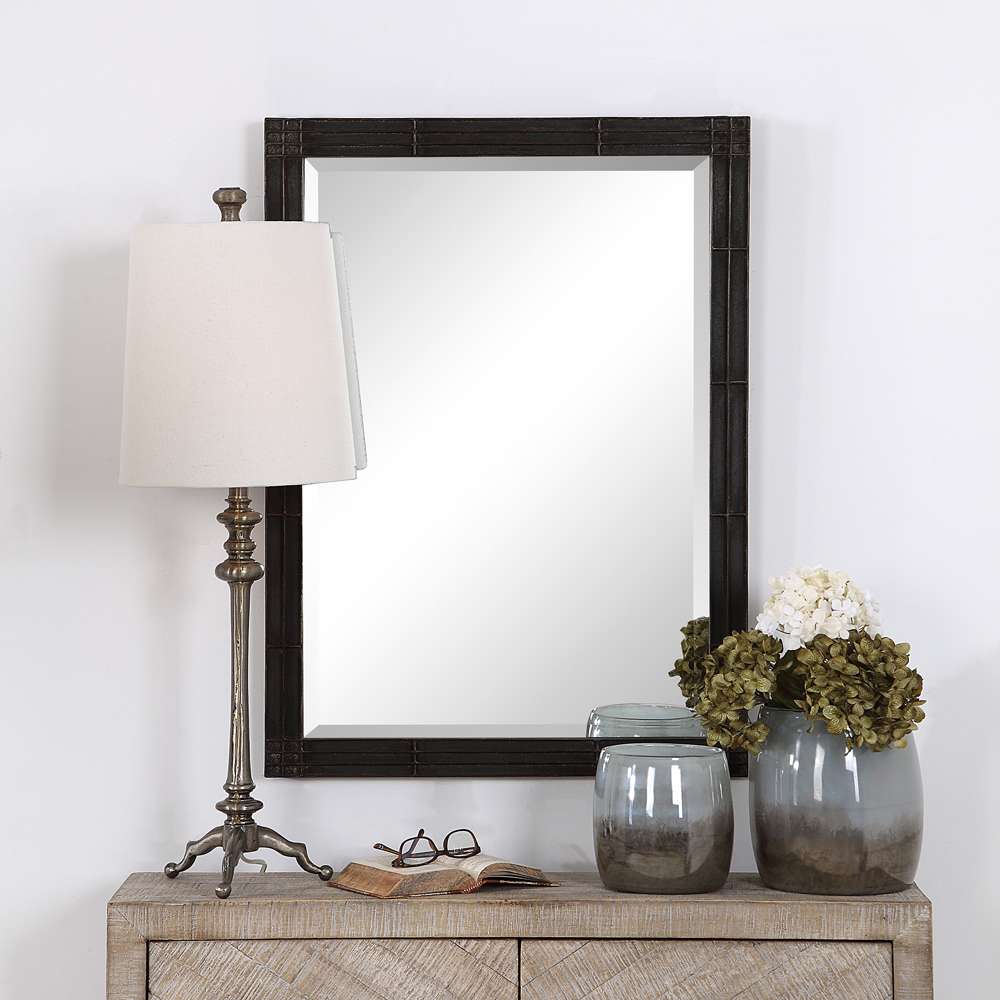 Uttermost - Gower Aged Black Vanity Mirror - 09485 veiw 4