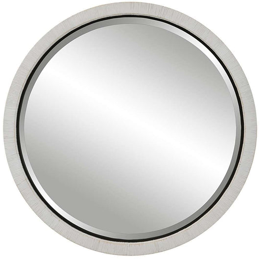 Uttermost - Granada Whitewash Round Mirror - 09860 veiw 1
