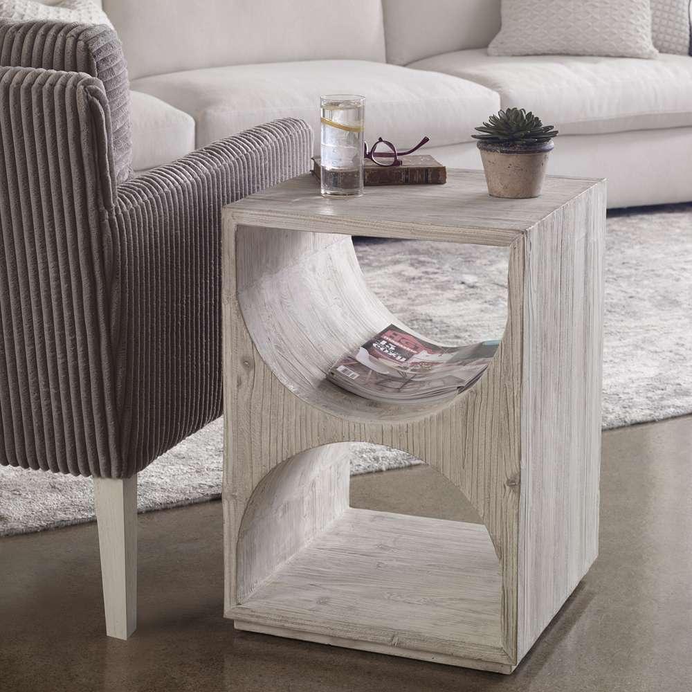 Uttermost - Hans White Side Table - 24969 veiw 4