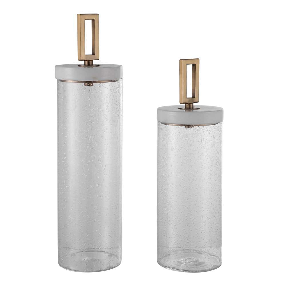 Uttermost - Hayworth Seeded Glass Containers, Set/2 - 17545 veiw 1