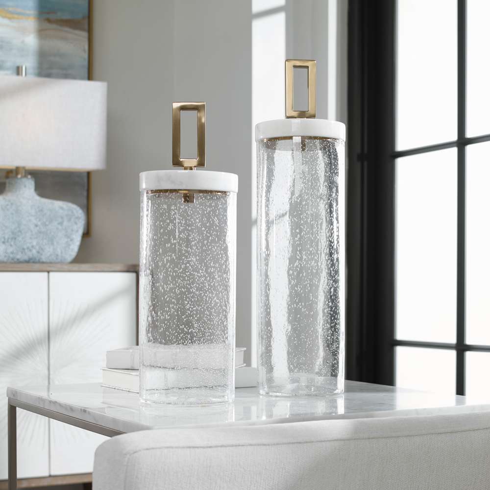 Uttermost - Hayworth Seeded Glass Containers, Set/2 - 17545 veiw 4