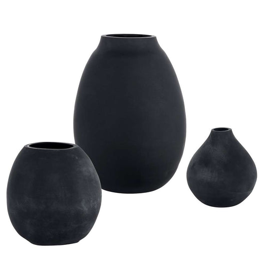Uttermost - Hearth Matte Black Vases, Set/3 - 18068 veiw 1