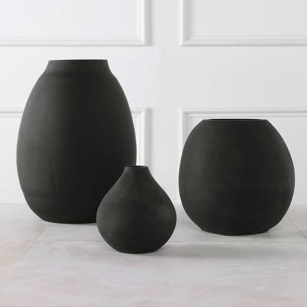 Uttermost - Hearth Matte Black Vases, Set/3 - 18068 veiw 3