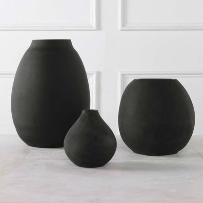 Uttermost - Hearth Matte Black Vases, Set/3 - 18068 veiw 3