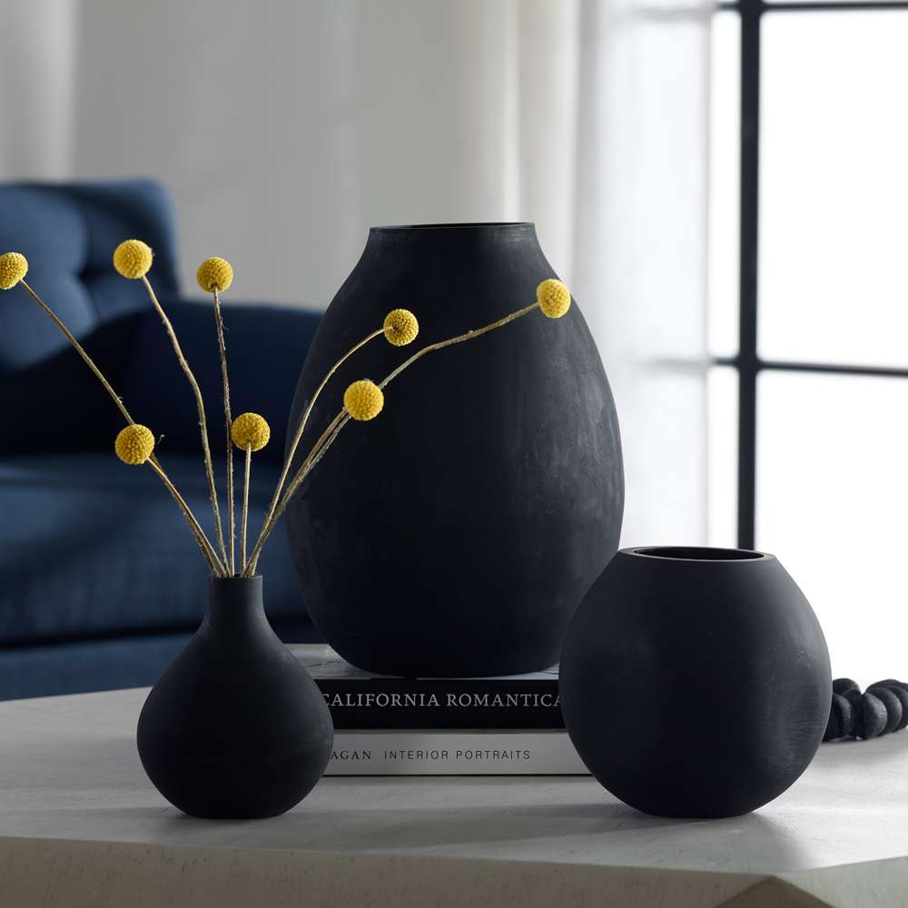 Uttermost - Hearth Matte Black Vases, Set/3 - 18068 veiw 4