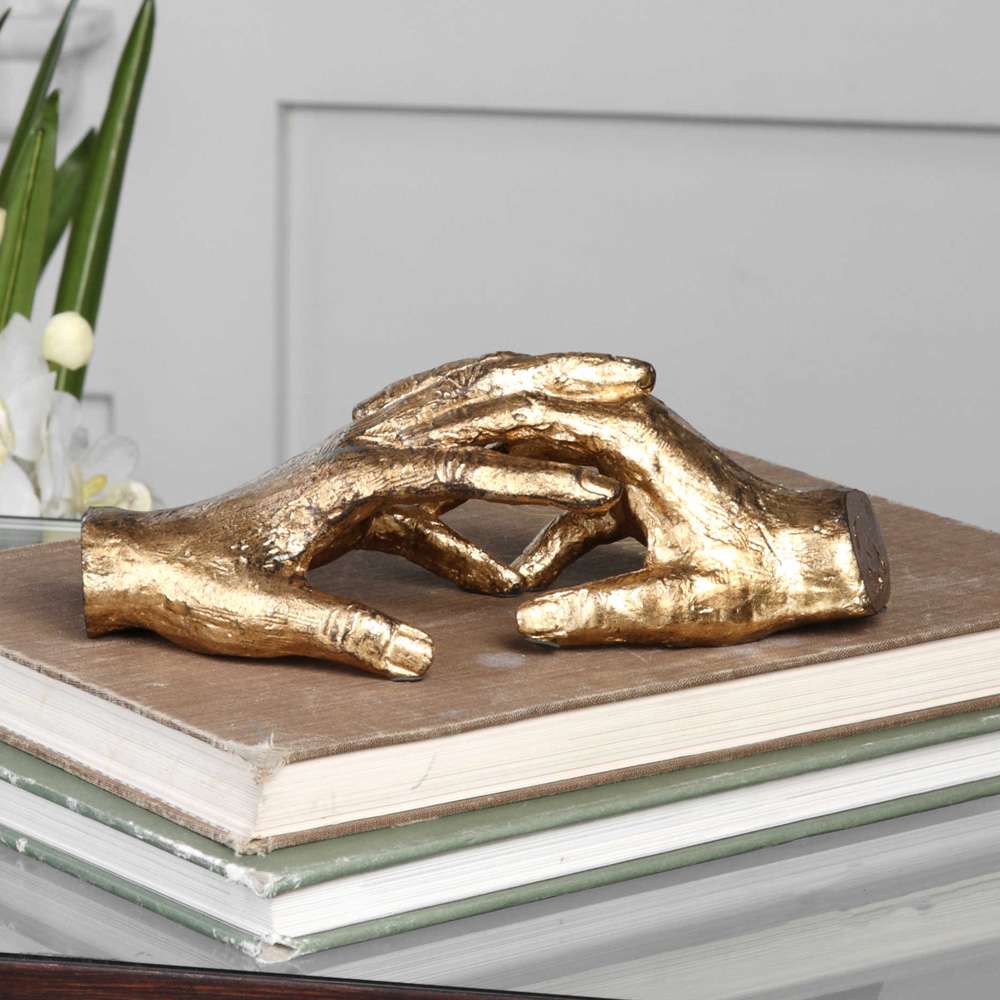 Uttermost - Hold My Hand Gold Sculpture - 20121 veiw 2