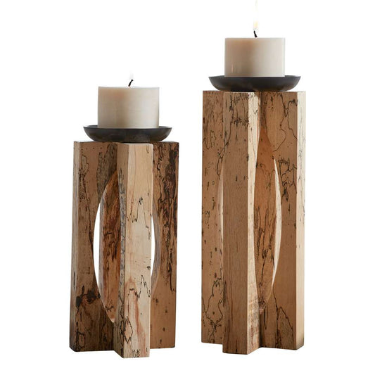 Uttermost - Ilva Wood Candleholders Set/2 - 18074 veiw 1