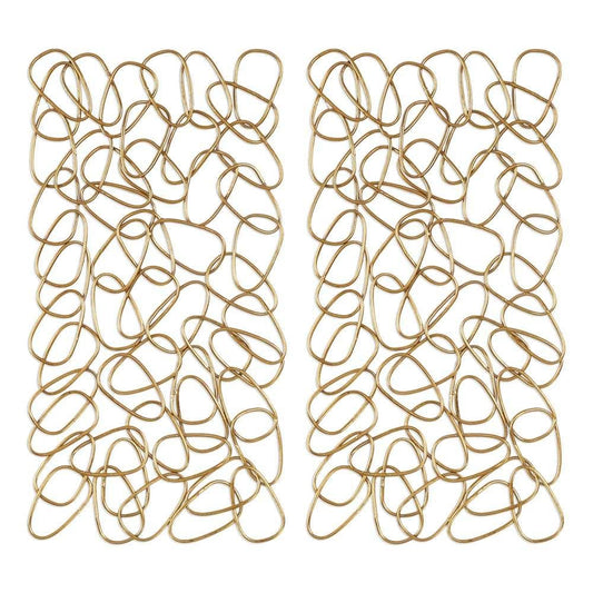 Uttermost - In The Loop Gold Wall Art (Set of 2) - 04124 veiw 1