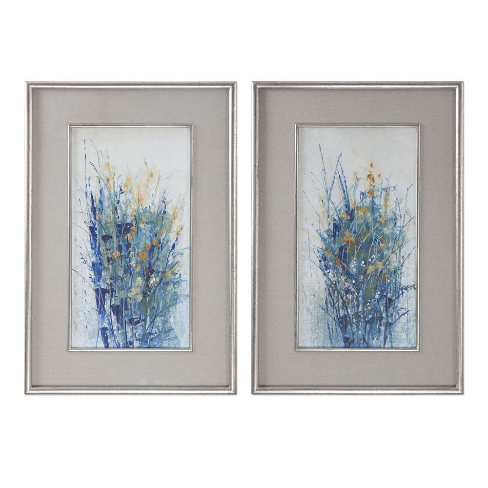 Uttermost - Indigo Florals Framed Art (Set of 2) - 41558 veiw 1