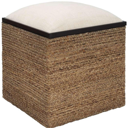 Uttermost - Island Square Straw Accent Stool - 23735 veiw 3
