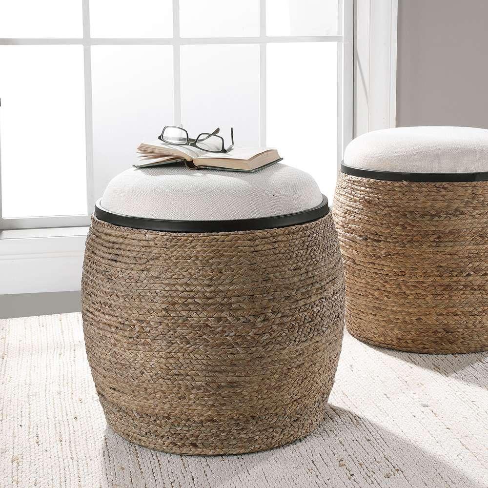 Uttermost - Island Straw Accent Stool - 23582 veiw 2