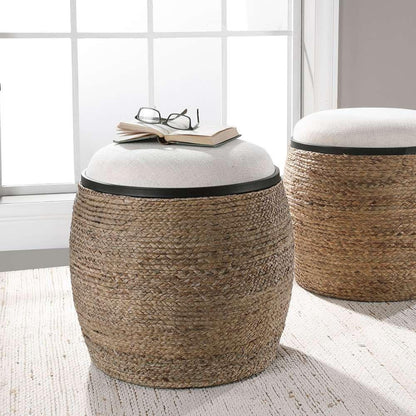 Uttermost - Island Straw Accent Stool - 23582 veiw 2