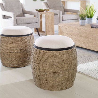 Uttermost - Island Straw Accent Stool - 23582 veiw 4