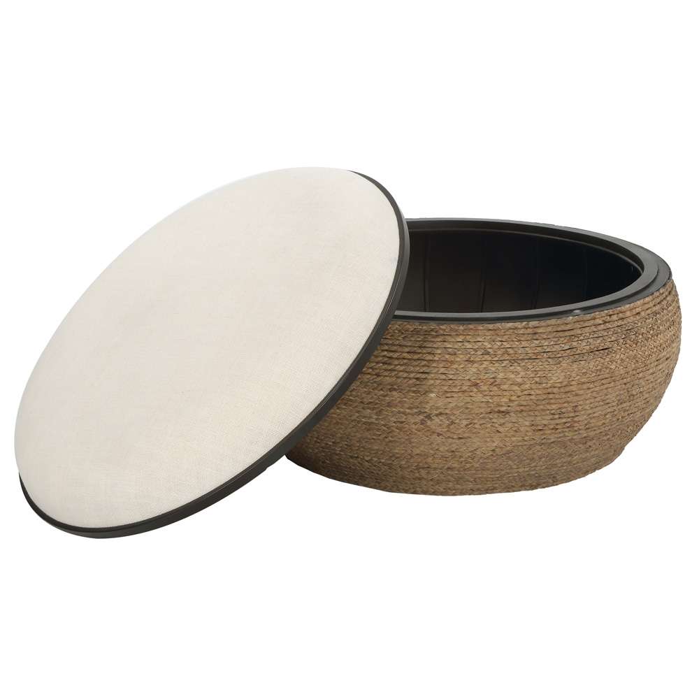 Uttermost - Island Straw Storage Ottoman / Coffee Table - 23734 veiw 2