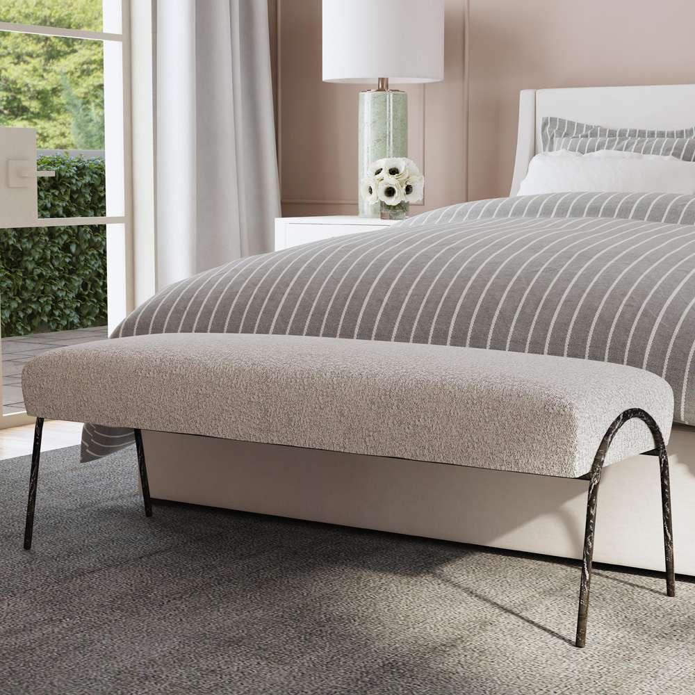 Uttermost - Jacobsen Modern Gray Bench - 23685 veiw 2
