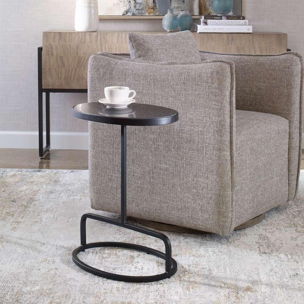 Uttermost - Jessenia Black Marble Accent Table - 25207 veiw 4