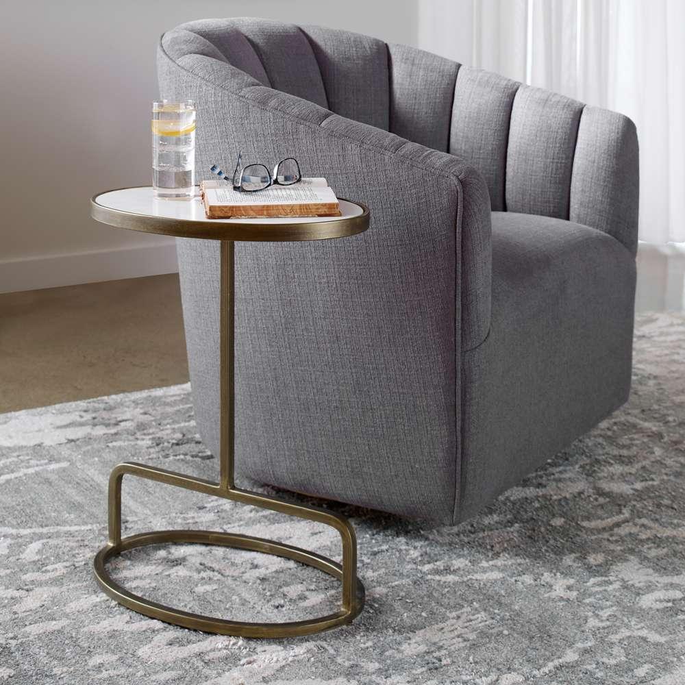 Uttermost - Jessenia White Marble Accent Table - 25135 veiw 4