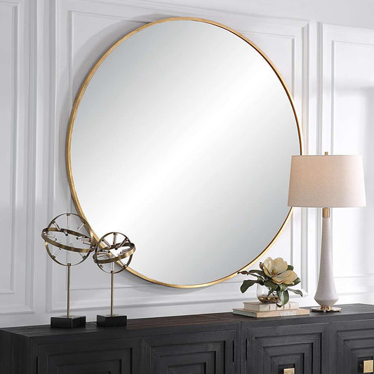 Uttermost - Junius Large Gold Round Mirror - 09928 veiw 2