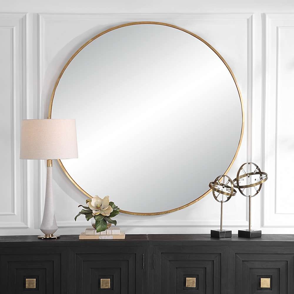 Uttermost - Junius Large Gold Round Mirror - 09928 veiw 4