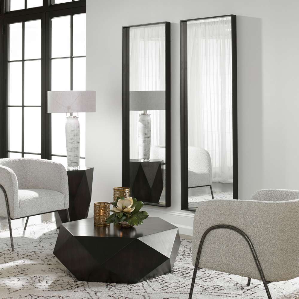 Uttermost - Kahn Oversized Black Rectangular Mirror - 09712 veiw 2