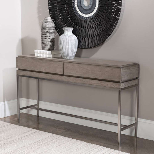 Uttermost - Kamala Gray Oak Console Table - 25373 veiw 2
