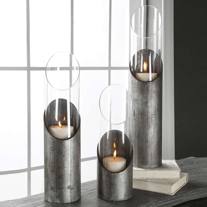 Uttermost - Karter Iron & Glass Candleholders Set/3 - 17518 veiw 4