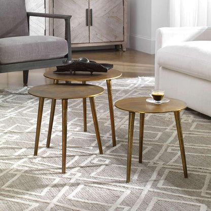 Uttermost - Kasai Gold Coffee Tables (Set of 3) - 25148 veiw 4