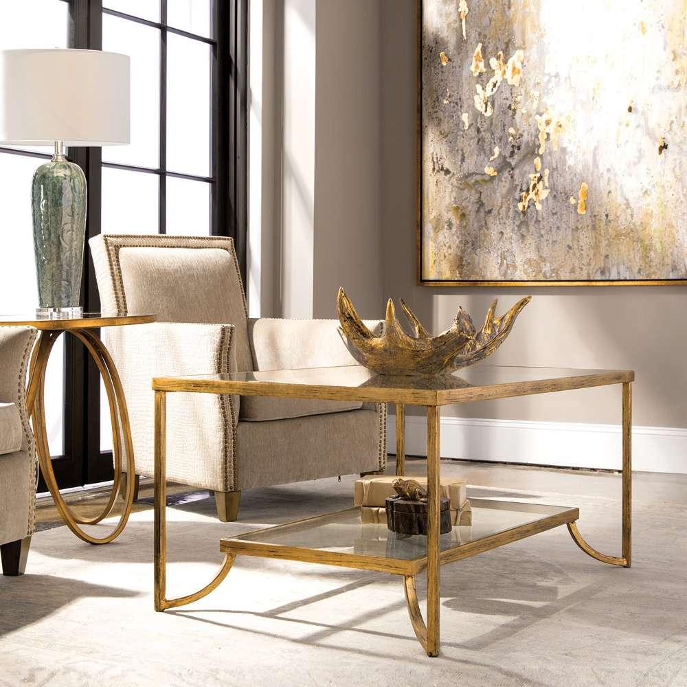 Uttermost - Katina Gold Leaf Coffee Table - 24540 veiw 3