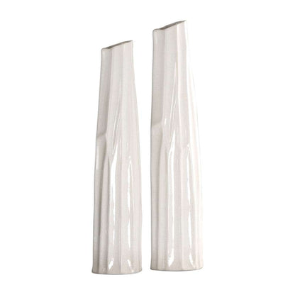 Uttermost - Kenley Crackled White Vases (Set of 2) - 18868 veiw 1