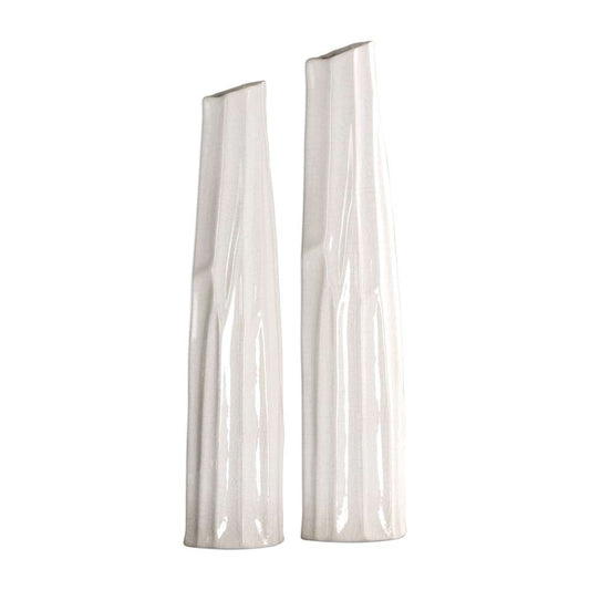 Uttermost - Kenley Crackled White Vases (Set of 2) - 18868 veiw 1