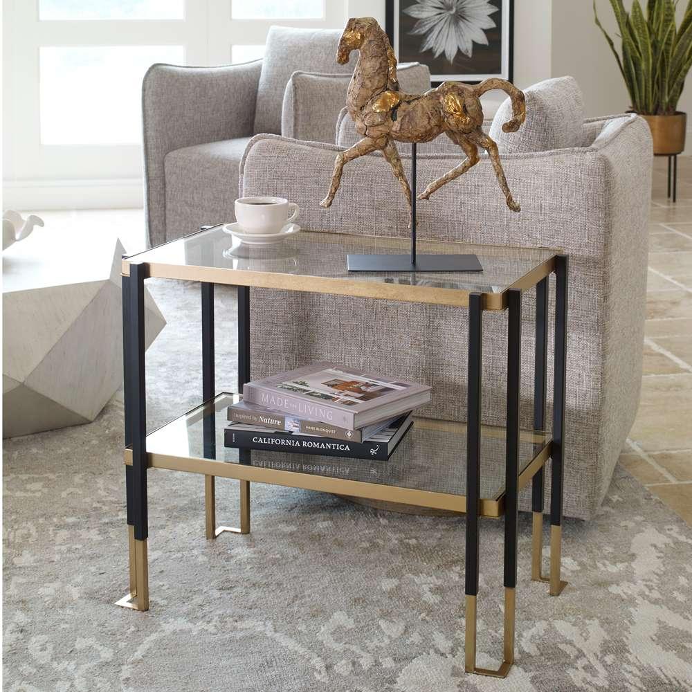 Uttermost - Kentmore Glass Side Table - 25138 veiw 4