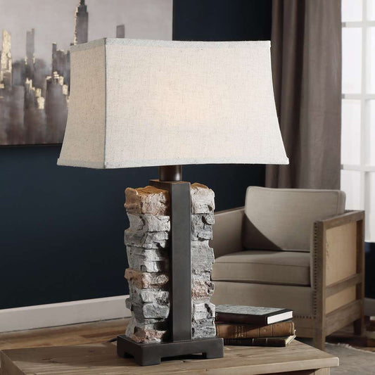 Uttermost - Kodiak Stacked Stone Lamp - 27806-1 veiw 2