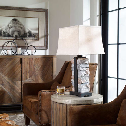 Uttermost - Kodiak Stacked Stone Lamp - 27806-1 veiw 4
