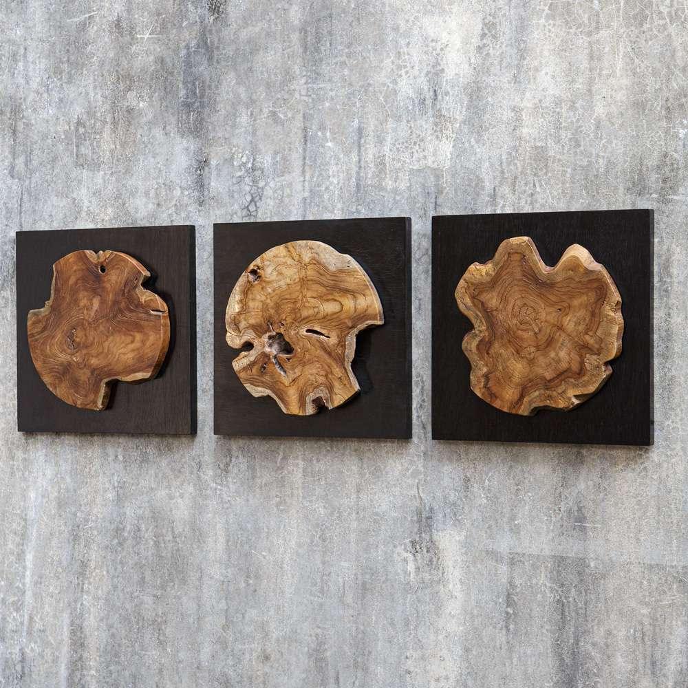Uttermost - Kolini Teak Wood Wall Decor (Set of 3) - 04336 veiw 2