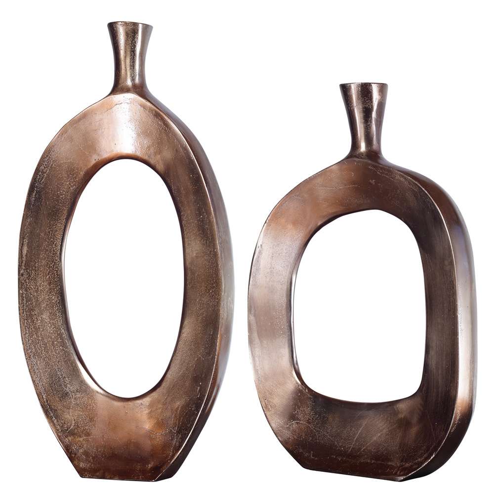 Uttermost - Kyler Textured Bronze Vases Set/2 - 18965 veiw 1