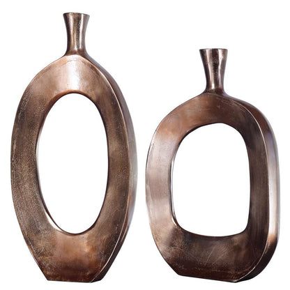 Uttermost - Kyler Textured Bronze Vases Set/2 - 18965 veiw 1