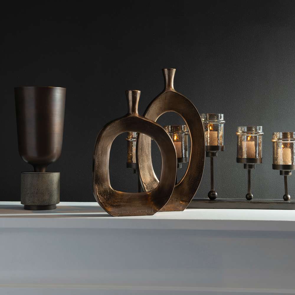 Uttermost - Kyler Textured Bronze Vases Set/2 - 18965 veiw 2