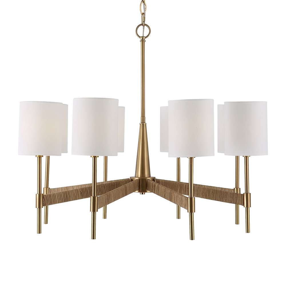 Uttermost - Lautoka Rattan 8 Light Chandelier - 21372 veiw 1