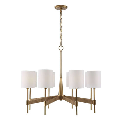 Uttermost - Lautoka Rattan 8 Light Chandelier - 21372 veiw 3