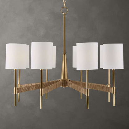 Uttermost - Lautoka Rattan 8 Light Chandelier - 21372 veiw 4