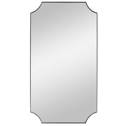 Uttermost - Lennox Black Scalloped Corner Mirror - 09709 veiw 1