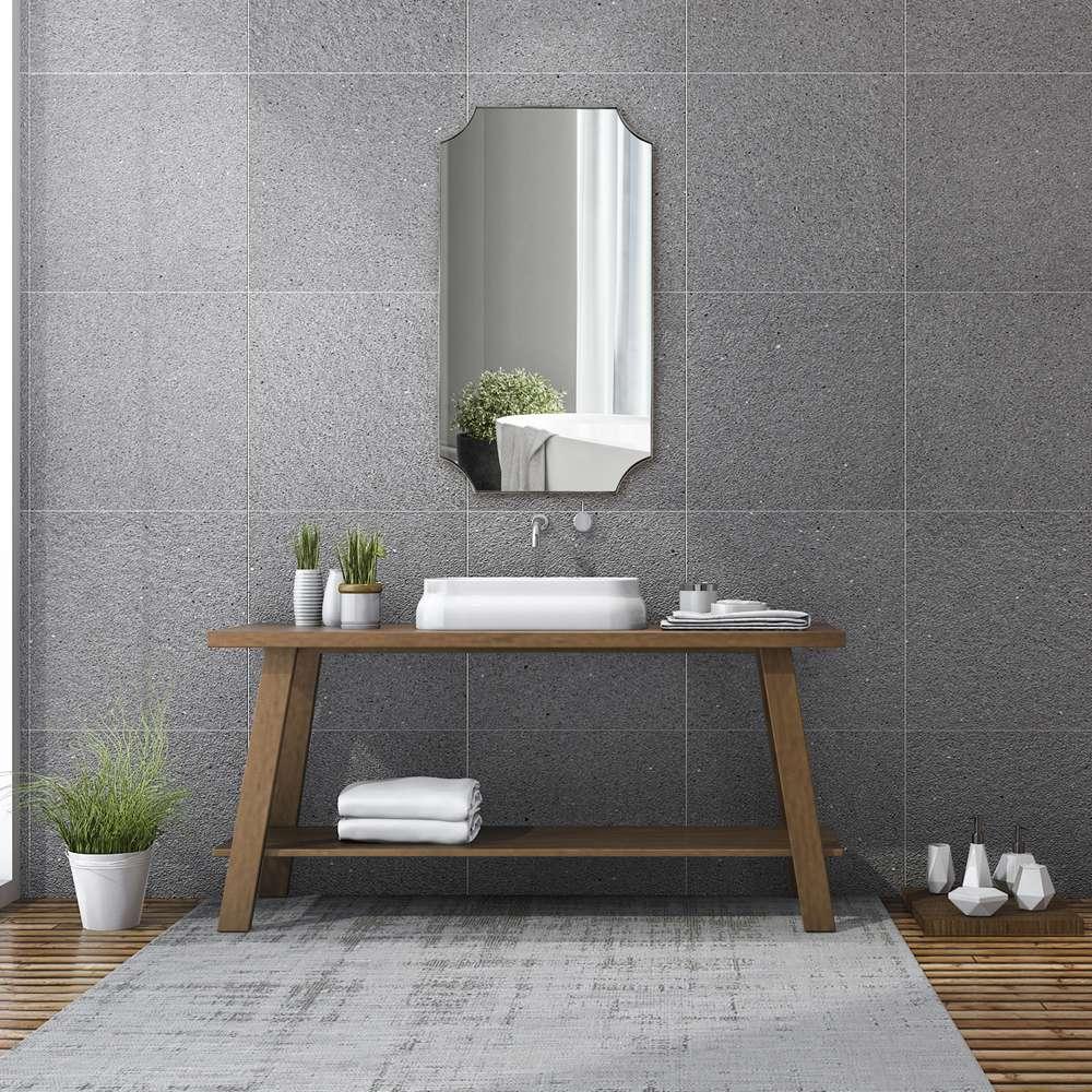 Uttermost - Lennox Nickel Scalloped Corner Mirror - 09710 veiw 4