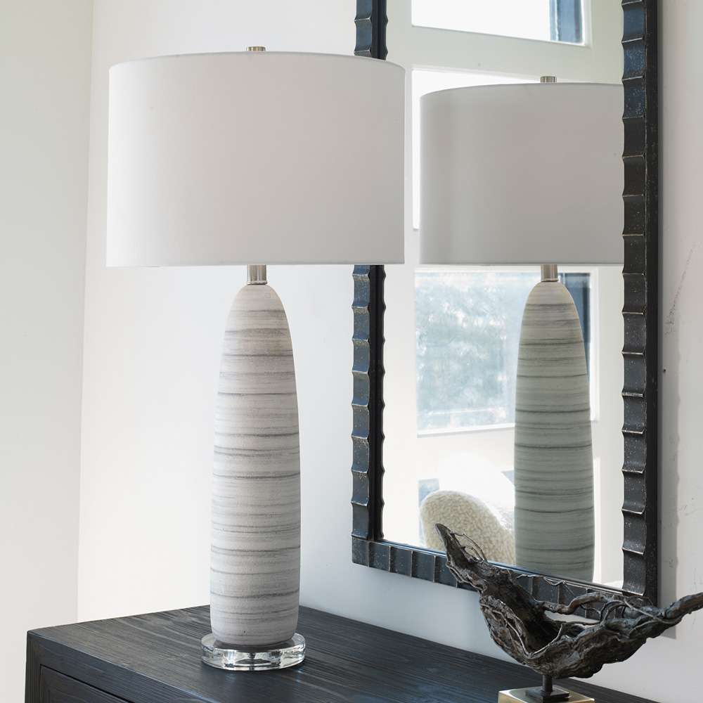 Uttermost - Levadia Matte White Table Lamp - 30004-1 veiw 2