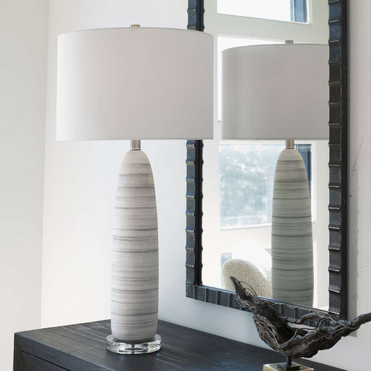 Uttermost - Levadia Matte White Table Lamp - 30004-1 veiw 2