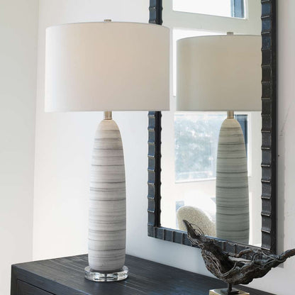 Uttermost - Levadia Matte White Table Lamp - 30004-1 veiw 4