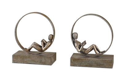Uttermost - Lounging Reader Antique Bookends Set/2 - 19596 veiw 1