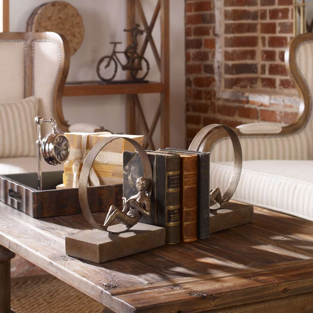 Uttermost - Lounging Reader Antique Bookends Set/2 - 19596 veiw 2