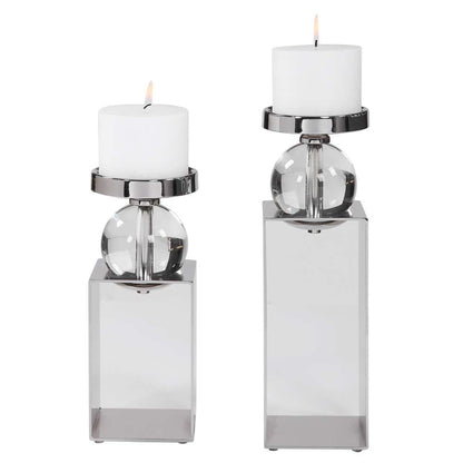 Uttermost - Lucian Nickel Candleholders, Set/2 - 17561 veiw 1